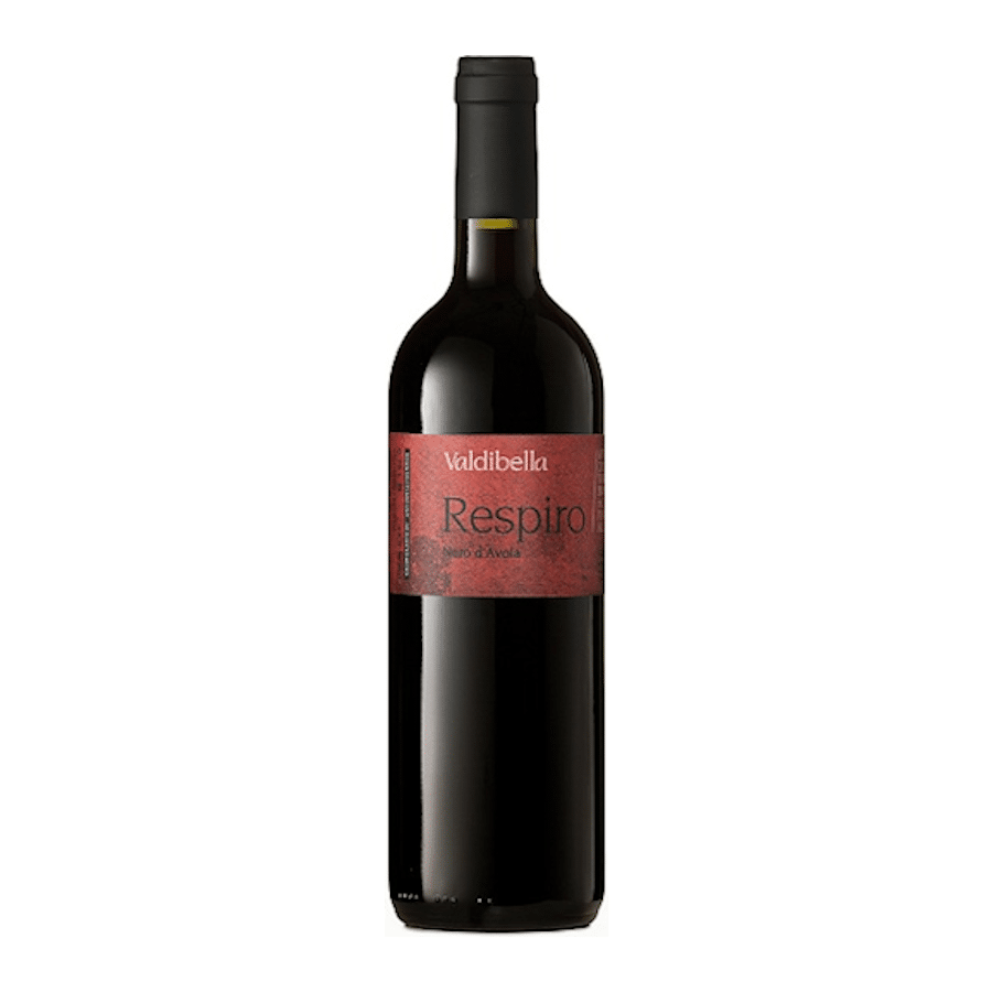750 ml flaska Respiro Nero d'Avola 2020 rött vin