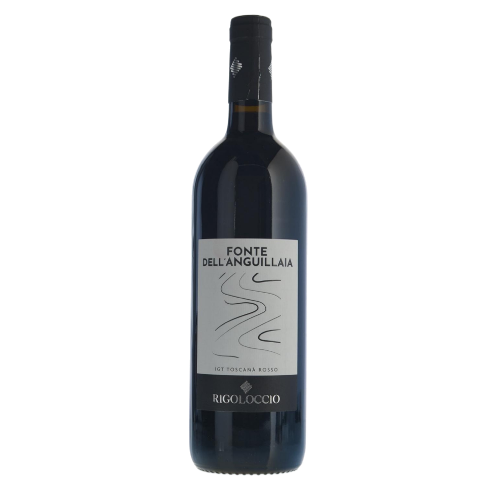 750 ml flaska Rigoloccio Fonte Dell'Anguillaia Toscana Rosso rött vin